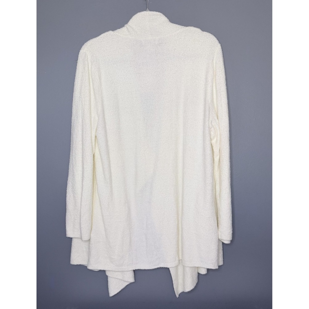 Barefoot Dreams CozyChic Ribbed Island Wrap Cardigan Womens 1X Petite Pearl Open - Picture 14 of 14
